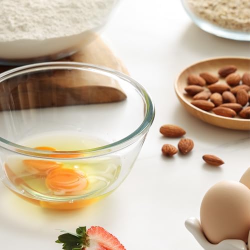 Cuiselect 4pc Glass Mixing Bowls Sets, Nesting Mixing Bowls - Image 5