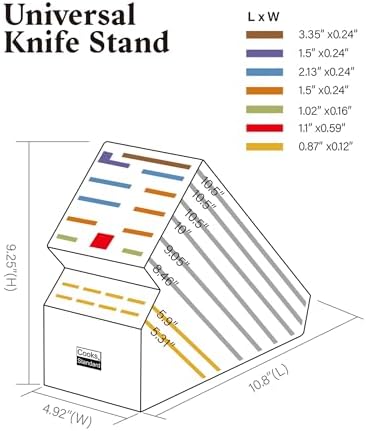 Cooks Standard Classic Bamboo 20-Slot Universal Knife Block without Knives - Image 2