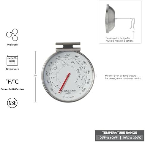 KitchenAid 3-in Dial Oven Thermometer, Temperature Range: 100°F to 600°F - Image 2