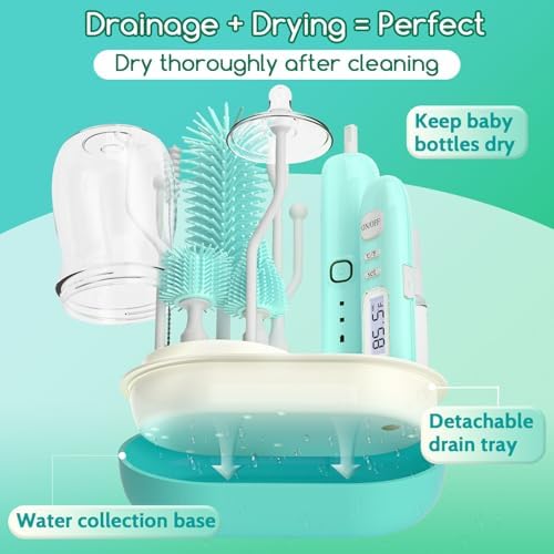 Electric Bottle Brush Cleaner, Wireless Charging Electric Baby Bottle Brush - Image 6