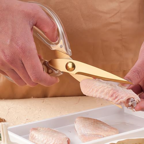 Jasni Transparent Handle Stainless Steel Sharp Powerful Kitchen Scissors - Image 3