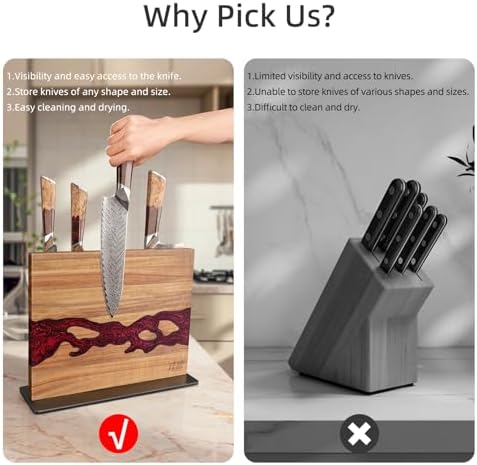 FINDKING Magnetic Knife Block, Double Sided Holder, Powerful Magnet Kitchen - Image 4