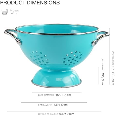 Reston Lloyd, 1.5 Quart Powder Coated Steel Kitchen Strainer Basket - Image 2