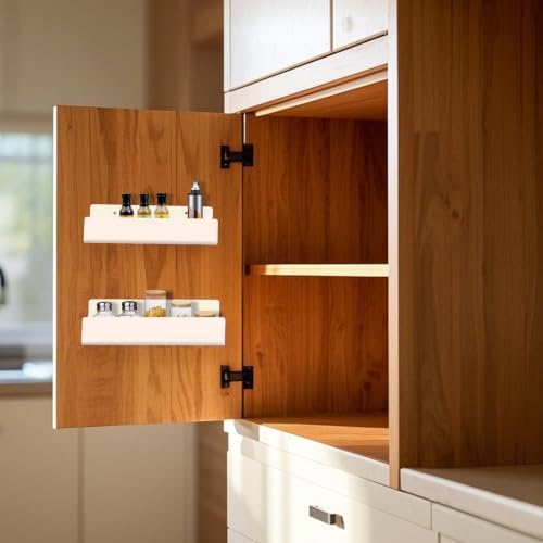 9 Inch Acrylic Spice Rack Wall Mount, 2 Pack - Image 3