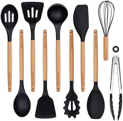 Silicone 10 Pcs Kitchen Cooking Utensils Set, Recycled Materials Certification by Unknown