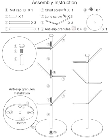 Premium Mug Tree, 6 Hooks Upgraded Stable Metal Mug Holder, Bamboo Base Coffee - Image 6