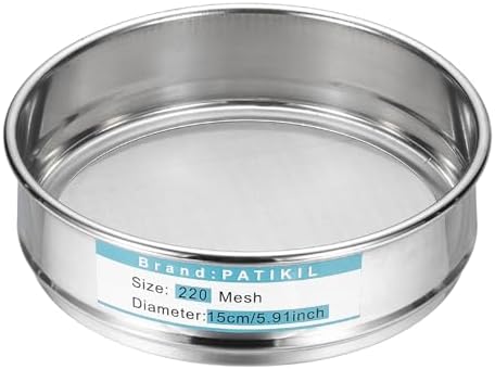 PATIKIL 220 Mesh Lab Sieve, 5.9" Diameter Sifting Screen 304 Stainless Steel by PATIKIL