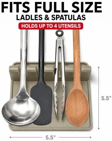2 Pack Sage Silicone Spoon Rest - Image 2