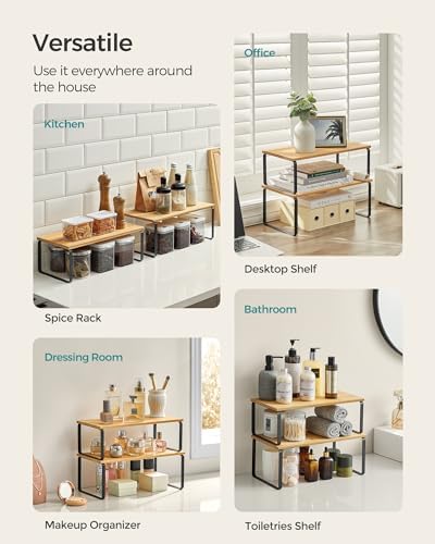 SONGMICS Cabinet Organizer Shelf, Kitchen Storage - Image 3