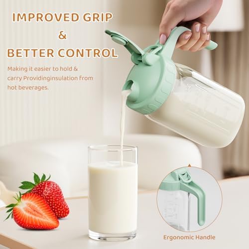 32 oz Breast Milk Pitcher, Glass Mason Jar Pitcher - Image 3