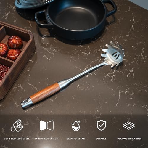 Spaghetti Spoon Stainless Steel, Metal Pasta Spoon - Image 3