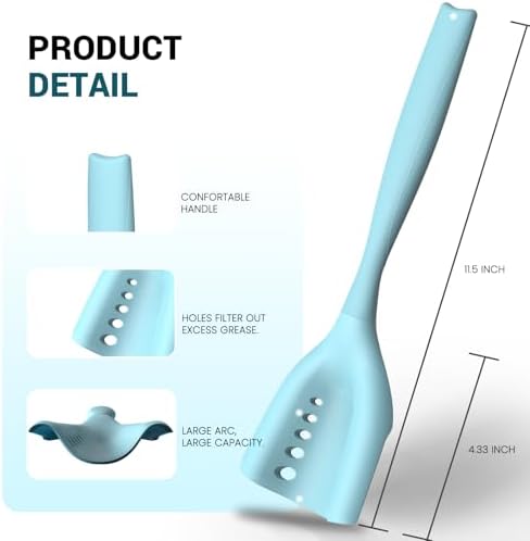 2Pack Meat Chopper Mincing Spatula, Silicone Grinder - Image 3