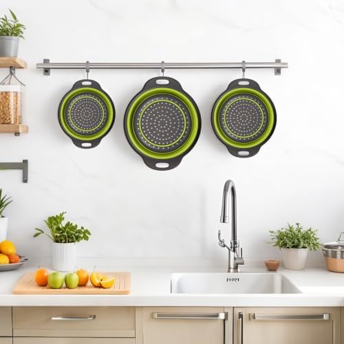 Green Collapsible Colander Set - Image 5