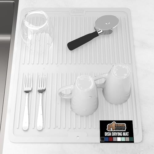 GORILLA GRIP Patented BPA-Free Silicone Dish Drying Mat by GorillaGrip