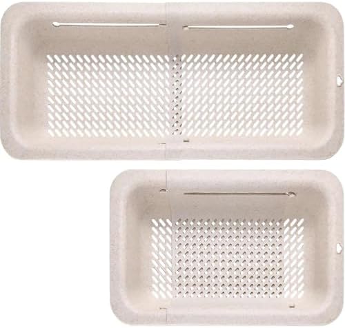 LASSHSWA Collapsible Colander for Kitchen, Over the Sink Strainer Basket for by LASSHSWA