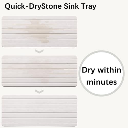 NiuYichee 2 PCS Water Absorbent diatomite Coasters, 9.5" x 4" Water Absorbing - Image 5