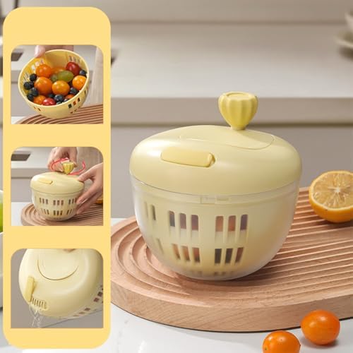 Salad Spinner, Fruit Washer and Lettuce Spinner, Vegetable & Fruit Salad - Image 2