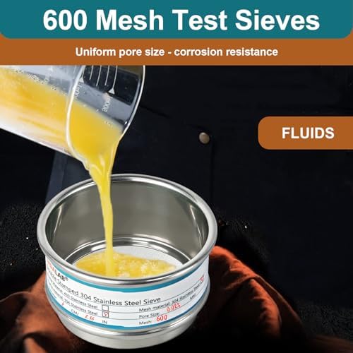2.36" Full 304 Stainless Steel Mini Lab Sieve, 600 Mesh - Image 6