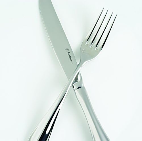 Fortessa Forge 18/10 Stainless Steel Flatware 20 Piece Place Setting, Service - Image 3