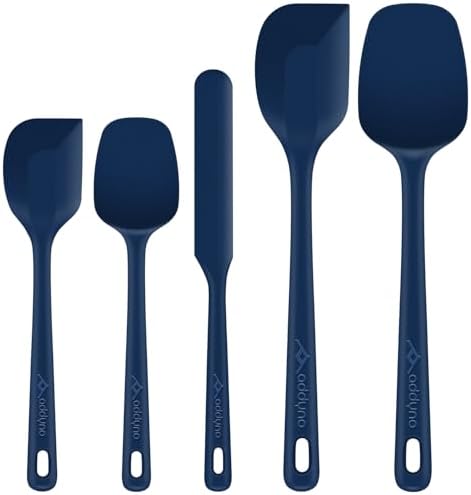 5-Piece Silicone Spatula Set, Reinforced Core & Connections by Addyno