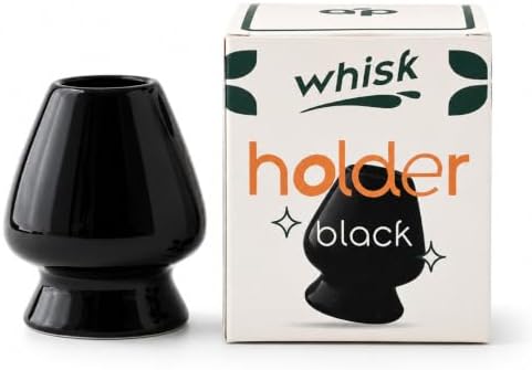 Aprika Life Matcha Whisk Holder Black, Ceramic Chasen Stand by AprikaLife