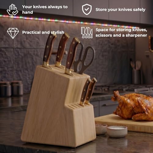 Kitchen knife holder elegant & sturdy. Universal knife block - Image 2