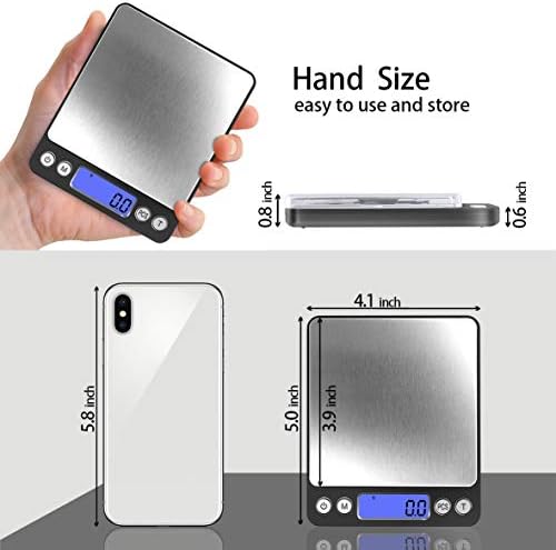 Fuzion Small Gram Scale 3000g, Digital Kitchen Food Scale, Gram and Ounce - Image 3