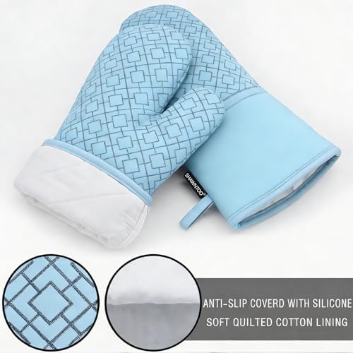 Oven Mitts and Pot Holders Sets 6pcs, Kitchen Oven Glove, High Heat Resistant - Image 2