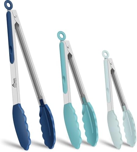 HOTEC Premium Stainless Steel Locking Kitchen Tongs by Hotec