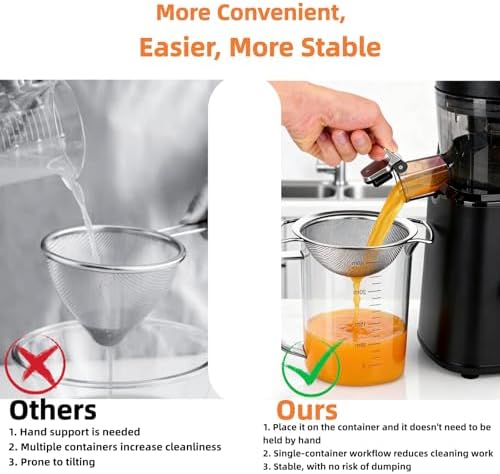 Juice Strainer for Nama J2, 304 Stainless Fine Mesh Strainer for Juicing - Image 5