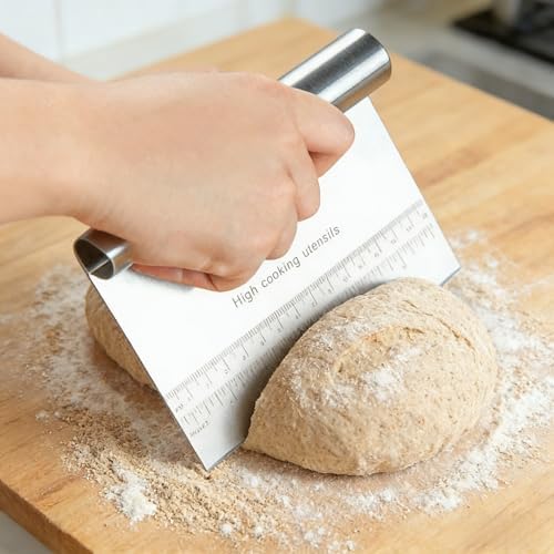 RUPOHIU Dough Scraper for Baking, Stainless Steel Bench Scraper - Image 5