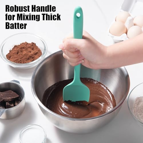 Doosu 600°F Heat Resistant Silicone Large Spoon, Aqua Sky - Image 5