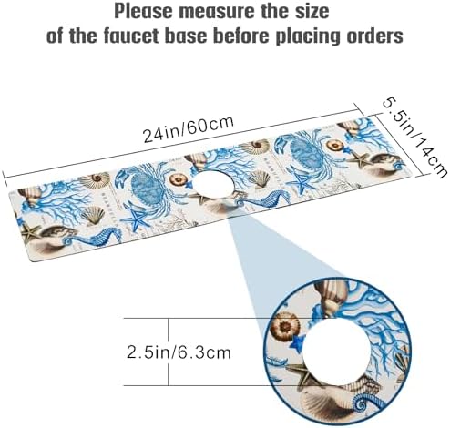 Sink Faucet Absorbing Mat, 2 Pack Drying Mat Around Faucet Sink Splash Guard - Image 4