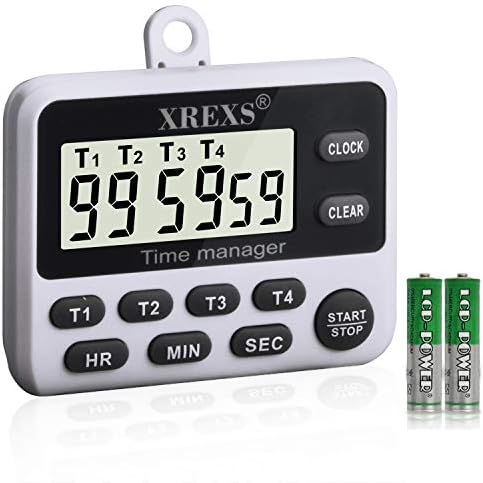 XREXS 4 Channel Digital Kitchen Timer Clock by XREXS