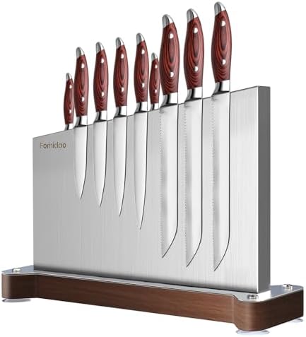 Magnetic Knife Holder Stand, Large Double Sided Magnetic Knife Block WIthout by Fomidao