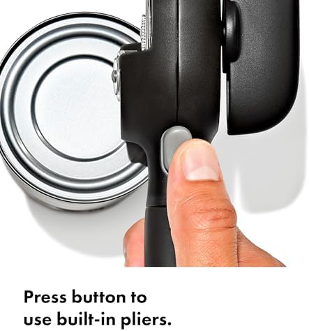 OXO Good Grips Smooth Edge Manual Can Opener, No Sharp Edges, Soft Grip - Image 4