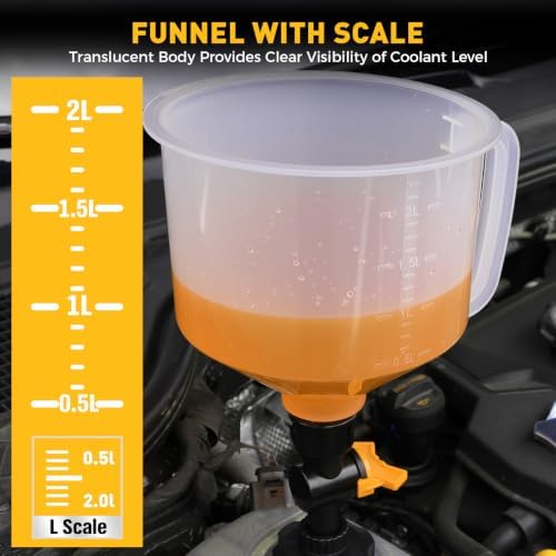 20-Piece No-Spill Coolant Funnel Kit, Cooling System Funnels Kits, Spill Proof - Image 7