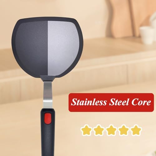 Silicone Spatula Turner, Wide Pancake Spatulas - Image 5