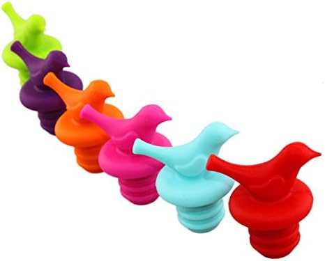 Little Bird Wine Bottle Stopper, Silicone Stoppers, Leak Proof, Decorative by Melostu