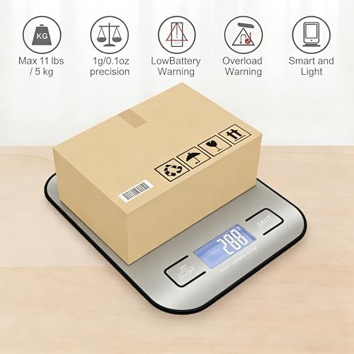 Digital Shipping Scale, Stainless Steel Panel, Accurate Portable Postal Scale - Image 4