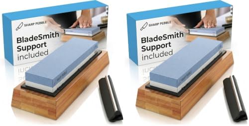Sharp Pebble Premium Whetstone Knife Sharpening System – 1000/6000 Grit by SharpPebble
