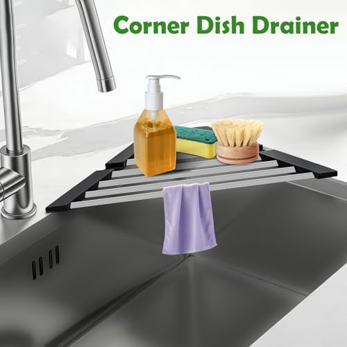 Small Triangle Foldable Dish Drying Rack - Image 6