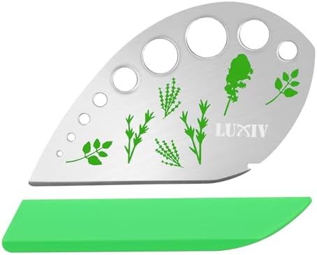 Luxiv Herb Stripper Tool Stainless Steel 9-Hole Leaf Peeler by LuxivLLC