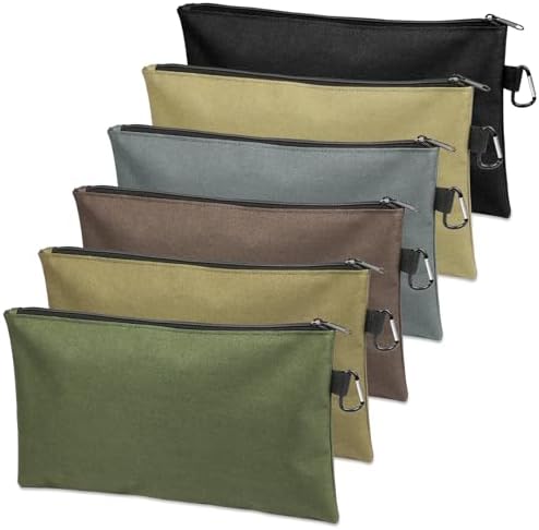6 Pack Tool Bag Zipper Pouch, Premium Tool Pouch, Utility Storage Organizer by COIDEA