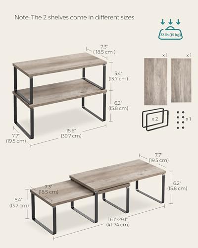 SONGMICS Cabinet Organizer Shelf, Kitchen Storage - Image 6