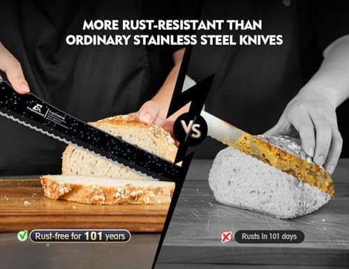 CoquusAid Bread Knife for Homemade Bread, World's 1st Double Serrated Knife - Image 5
