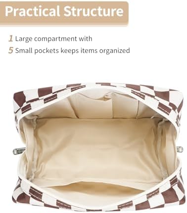 Narwey Makeup Bag Travel Toiletry Bag, Cosmetic Bag - Image 4