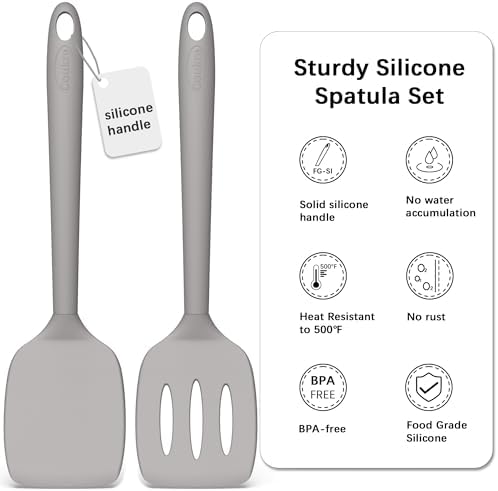 Coukre 2 Pack Silicone Spatula Set, High Heat Resistant - Image 3