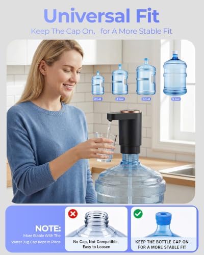 Water Jug Pump for 5 Gallon Bottle – Portable Electric USB-C Charging Dispenser - Image 5