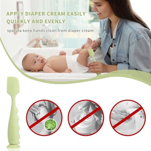 Baby Diaper Cream Spatula with Case, 1 Large 2 Mini Diaper Spatula with 2 Case - Image 4